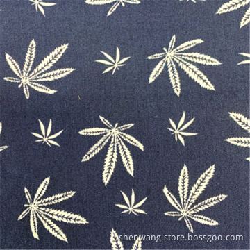 Blue Fashion Print Bengaline Woven Plain Cloth Fabric